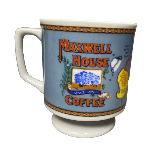 Vintage Maxwell House Coffee Collectible Pedestal Cup – 1970s – 3” Tall - Picture 2 of 7